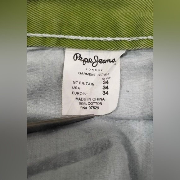 VTG Baggy Pepe Jeans Shorts Mens 34 Style Hip Hop Y2K Logo EUC - Picture 6 of 6